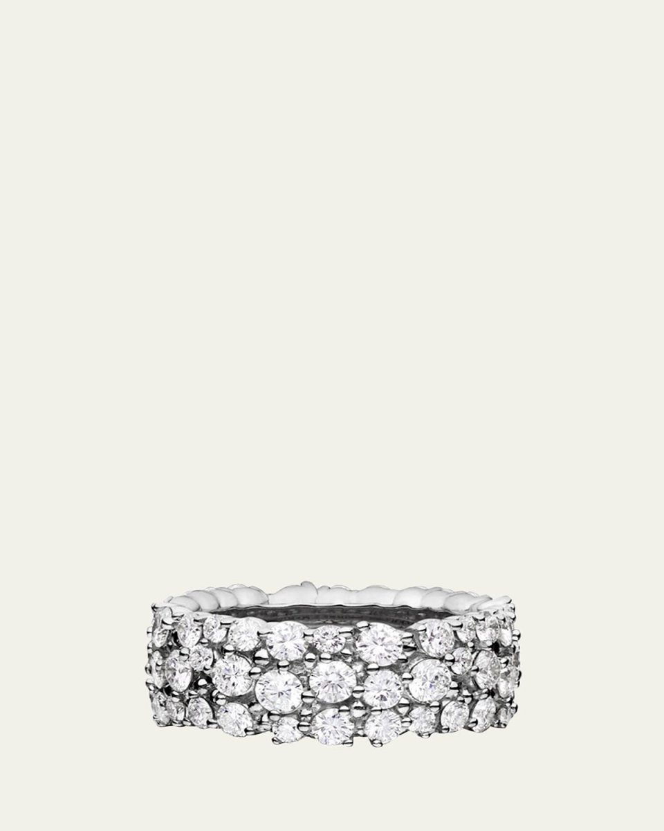 8mm Confetti Ring (18K White Gold with Diamond-4.12 Cts)